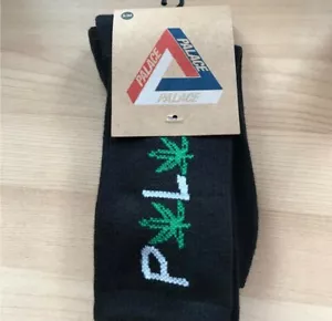 Calcetines Palace Skateboards AW18 PWLWCE Negro Talla S/M Pequeño / Mediano Weed - Imagen 1 de 6