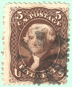 jis36 US STAMP SC# 76 5c 1861 USED F+ 1212 - Picture 1 of 2