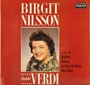 BIRGIT NILSSON / ARGEO QUADRI "CHANTE VERDI" 60'S LP DECCA SXL 6033 STEREO - Picture 1 of 3