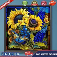 Paint By Numbers Kit DIY Stained Glass Sunflower Oil Art Picture Decor(H1533)