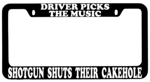 Marco de placa de metal negro Driver Picks The Music (Diseño 2a) - Imagen 1 de 1