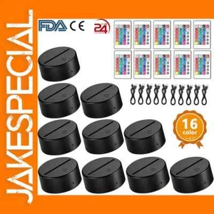 3D LED Light Base Acrylic Lamp Stand Set - Afbeelding 1 van 36