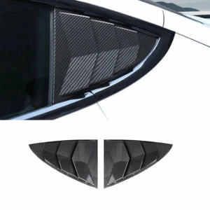 Para Tesla Modelo 3 2017-2021 Fibra de Carbono Ventana Persiana Cubierta Borde 2 piezas - Imagen 1 de 7