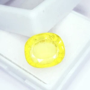 Gema de zafiro amarillo natural de 8,97 quilates certificada piedra preciosa suelta forma ovalada - Imagen 1 de 10