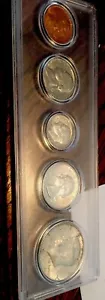1964 5 Coin Lot Silver Type Set Kennedy Half Washington Qtr Roosevelt Dime - Picture 1 of 2