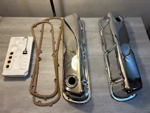 NOS vintage Ford small block chrome valve covers 289-351w rocker covers - Picture 1 of 9