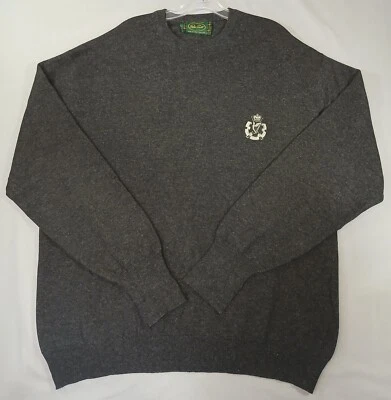 Peter Scott 100% Kaschmir Pullover Gr. 48 dunkelgrau royal Country Daunen Golfschläger  - Bild 1 von 4