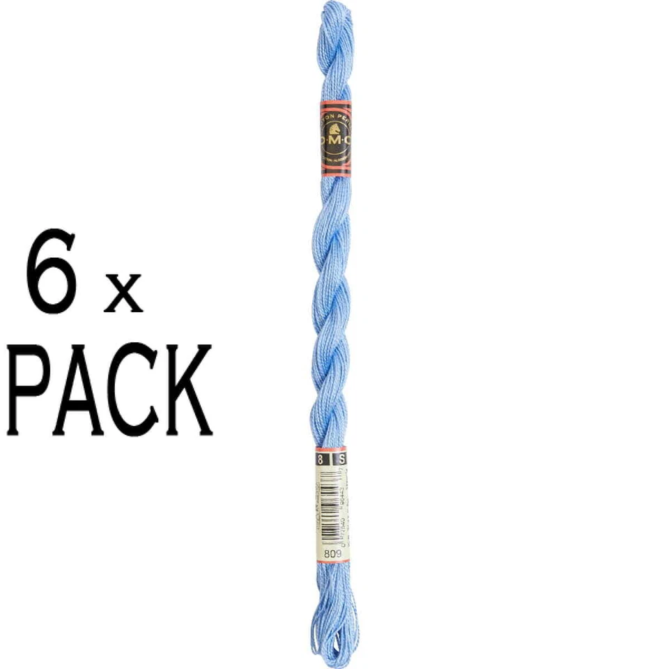 6x DMC Perlgarn Stärke 8, 25 m, 115AR/8-809, VPE - Bild 1 von 1