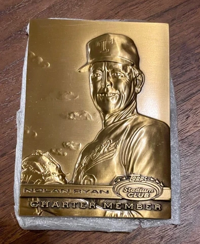 1991 Topps Stadium Club Nolan Ryan Charter Member Bronze Commemorative Medallion Cover
