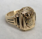 1956 10Kt Gold Lockport High School Il. Ladies Class Ring 6 Size