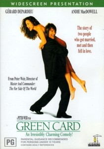 Green Card - Gerard Depardieu, Andie MacDowell, Peter Weir vgc dvd region all