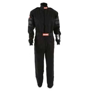 RaceQuip One Piece Single Layer Racing Driver Fire Suit SFI 3.2A/1 2XL BLACK - Picture 1 of 10