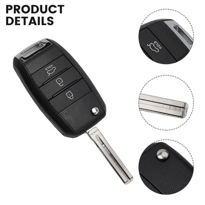 Key Remote Fob Case Blade Car Key Shell For Kia Sportage Sorento Rondo/ Soul - Image 1 of 4