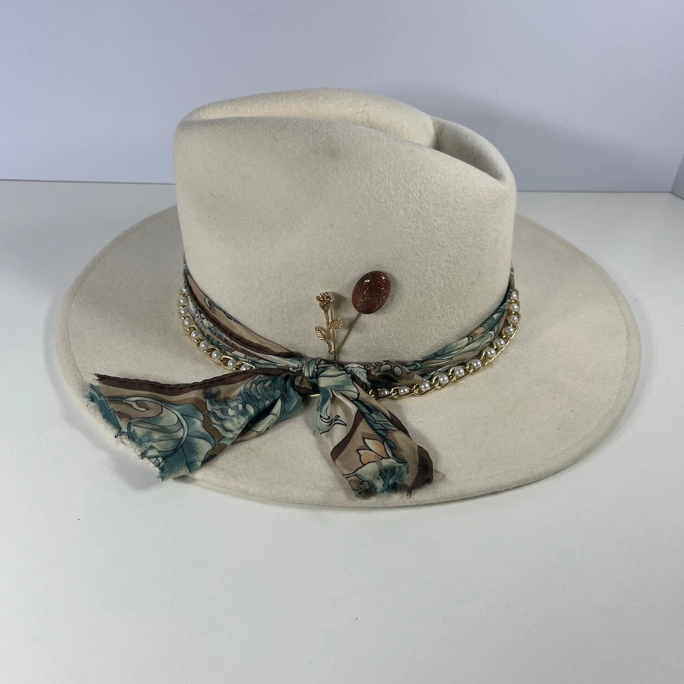 Lack Of Color Western Hat Womens Small 55cm Ivory Australian Wool Pearls Cowgirl - Image 1 of 4