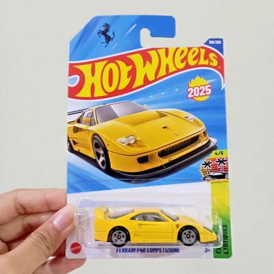 Hot Wheels 2025 Case Q Ferrari F40 Competizion Yellow - International Card #191 - Image 1 of 3