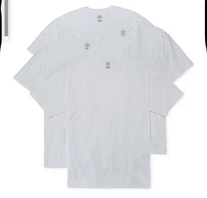 Stafford 4-Pack Men's Heavy Weight 100% Cotton Crew-Neck T-Shirt White - Picture 1 of 2