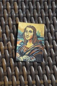 Tarjeta de arte original ACEO Mona Lisa no es una impresión - Imagen 1 de 3