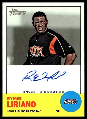 Autógrafos Topps Heritage Minor League Real One 2012 Rymer Liriano novato automático Foto 1 de 2