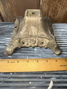 Antique Ornate Cast Iron Lamp Base Art Deco Neveau Victorian - Picture 1 of 8