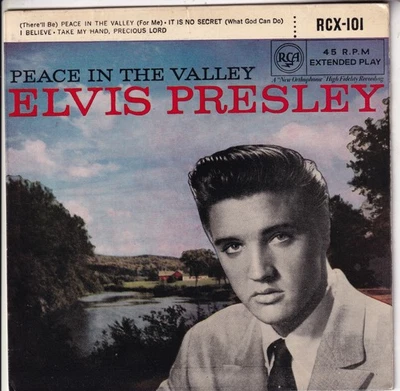ELVIS PRESLEY..PEACE IN THE VALLEY. E.P. EXC. 1960`s POP/ROCK & ROLL 7".RCX 101 - Image 1 of 4
