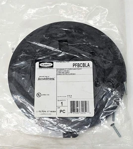 Hubbell PFBCBLA ~ Thermoplastic ABS 6" Black Round Flush Cover & Flange NEW - Picture 1 of 2