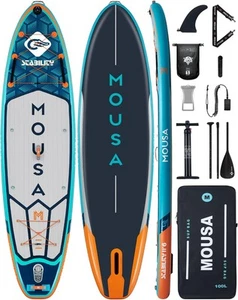 MOUSA 11'6'x35 Extra Wide Inflatable Stand Up Paddle Board, Stable Orange - Picture 1 of 7