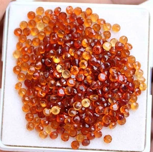 57,30 quilates 100 % natural AAA granate hessonita redondo 3 mm facetado gemas sueltas 350 piezas - Imagen 1 de 3