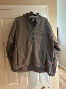 Helly Hansen Jacket Mens Large Poly Hooded Waterproof GRAY - Picture 1 of 12