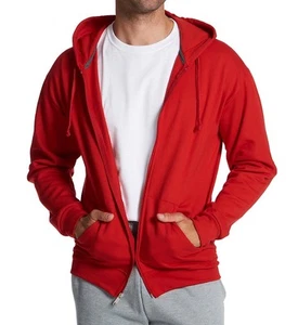 Fruit Of The Loom A14000M Eversoft Full Zip Fleece Hoodie Sweatshirt - Picture 1 of 4