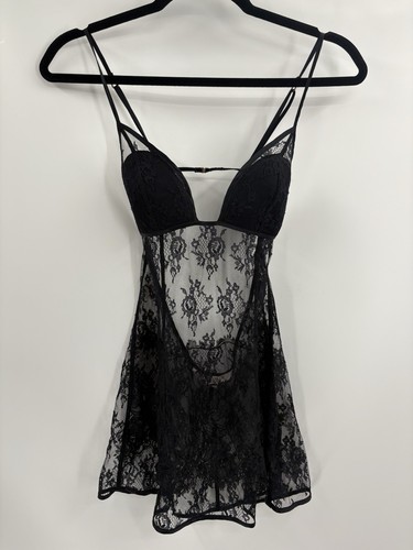 UNDERCOVER Abito Victoria Secret Vintage Y2K fairy core goth trasparente punk moccioso pizzo slip piccolo