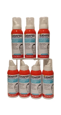 Bruma nasal salina sin medicamentos Sudafed con aloe para todas las edades 7X 3 fl oz Ea. 2027 Foto 1 de 4