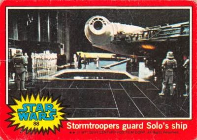 1977 Topps Star Wars Ser 2 Red #88 Stormtroopers Guard Solo's Ship Falcon G - Image 1 of 2