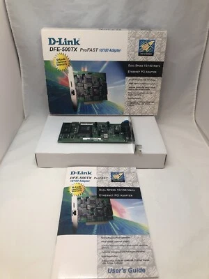 D-LINK DFE-500TX PROFAST 10/100 DUAL-SPEED ETHERNET PCI ADAPTER TESTED WORKING - Image 1 of 4