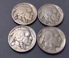 Lot de 4 années différentes et marques comme neuf Buffalo Nickels 