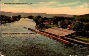 VINTAGE POSTCARD- KENTUCKY RIVER AND GOVERNMENT LOCK BK61 - Picture 1 of 2