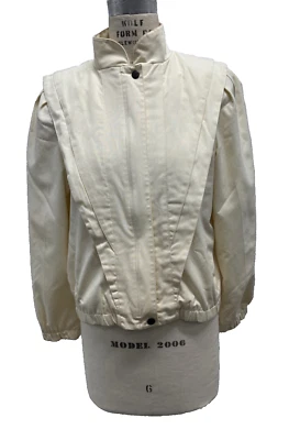 Vintage Pale Yellow 80's Windbreaker - Iconic 80's silhouette - M - Image 1 of 4