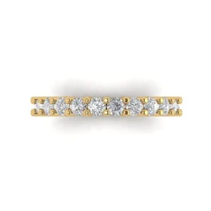 1,26 ctw VVS1 Zirkonia Diamant Ehering für Damen - 14K Gelbgold - Bild 1 von 5