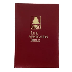 NIV Life Application Bible - Red Hardcover 1991 - Tyndale House - Very Good - Picture 1 of 11