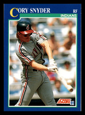 1991 Score Cory Snyder  Cleveland Indians #19 Mint