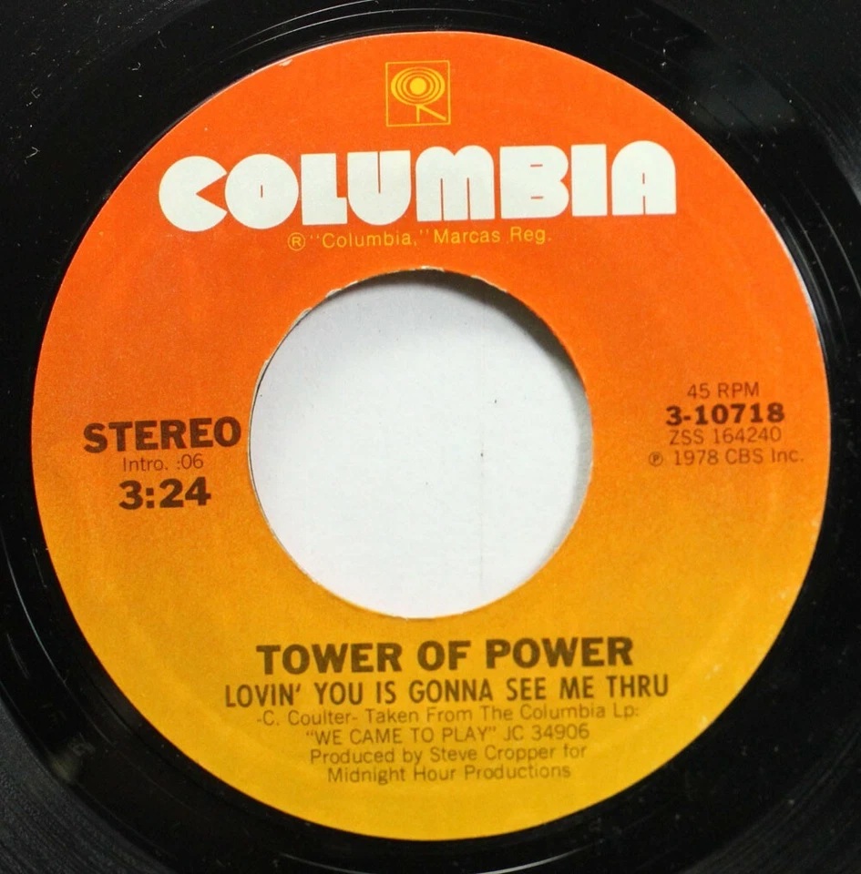 Soul 45 Tower Of Power - Lovin' You Is Gonna See Me Thru / Am I A Fool On Columb - Image 1 of 2