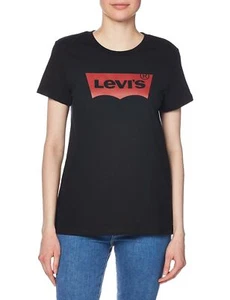 Camiseta Levi's Perfect para mujer, Core Housemark negra, grande - Imagen 1 de 3