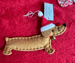 NWT Felt Dachshund Christmas Ornament - Picture 1 of 2