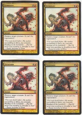 TERMINATE X4  MAGIC Mtg  3  ALARA REBORN/1 ARCHENEMY  NEAR MINT to EXCELLENT - Image 1 of 2