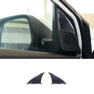 2Pcs Carbon Fiber Side Window Pillar Cover Trim For Honda CRV CR-V 2012-2016 - Imagen 1 de 12