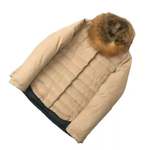 Brunello Cucinelli Ladies FOX FUR Collar Down Puffer Jacket Coat Size IT42 S US6 - Picture 1 of 10