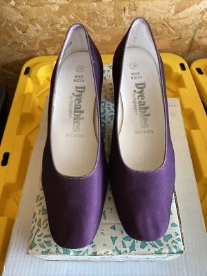 Vintage Purple Dyeables Dress Shoes Size 11 Wide Made in the USA - Image 1 of 4