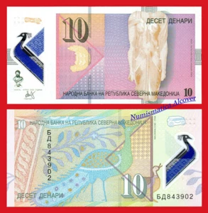 NORTH MACEDONIA 10 Denari 2020 (2021) Polymer Pick 27 SC / UNC - Imagen 1 de 1
