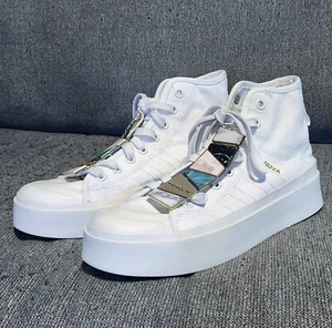 ADIDAS Nizza Bonega Mid Platform Shoes - Women 9 - Rave Goth Boho Festival Skate - Picture 1 of 7