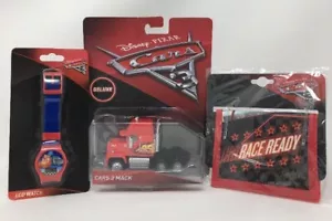 Disney Pixar Cars 3 Bundle - Cars 3 Mack, LCD Watch & Wallet - Birthday, Holiday - Picture 1 of 1