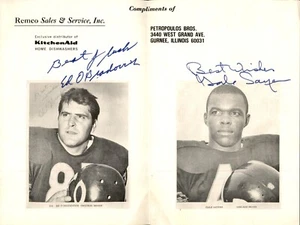 Vintage 1970's Gale Sayers Ed O'Bradovich Autographed Photo Remco Sales Bears - Picture 1 of 1